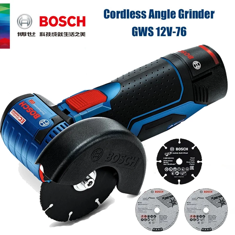 Power Tools Professional - Bosch GWS 12V-76 Professional 12V Draadloze