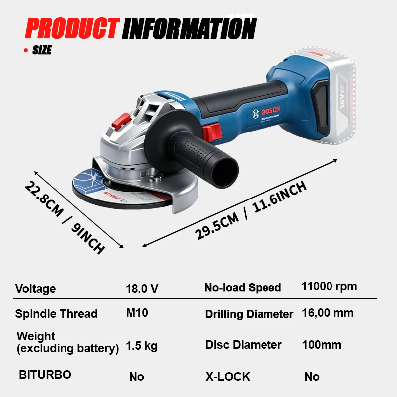 BOSCH GWS 18V-8 Draadloze Slij - Power Tools Professional recensie en prijs