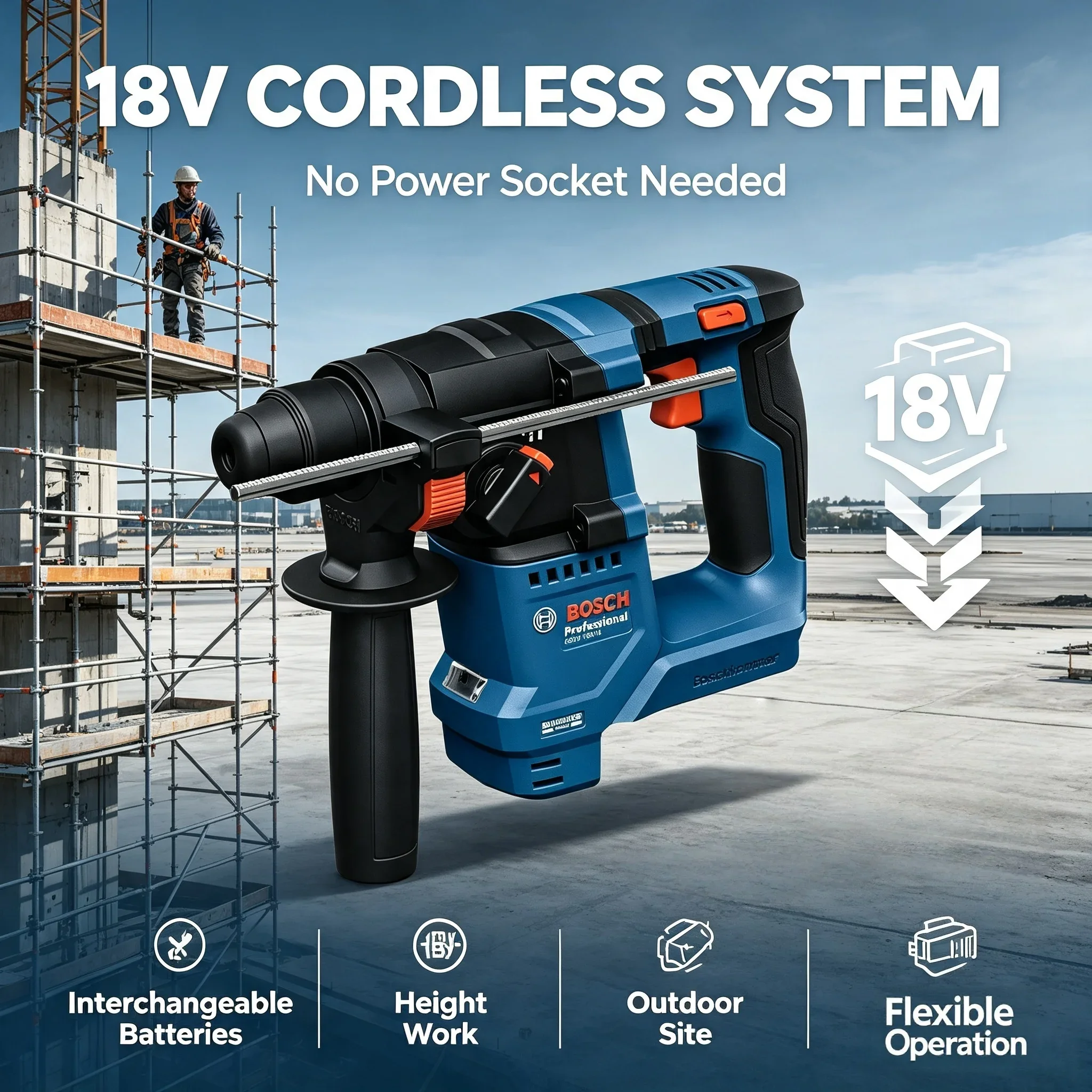Bosch GBH 18V-18, 18V draadloz - Power Tools Professional recensie en prijs